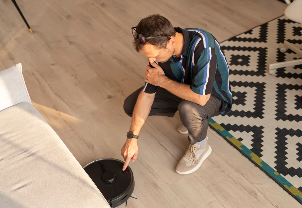 robot vacuum cleaner with mop self-empty base